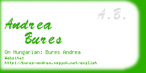 andrea bures business card